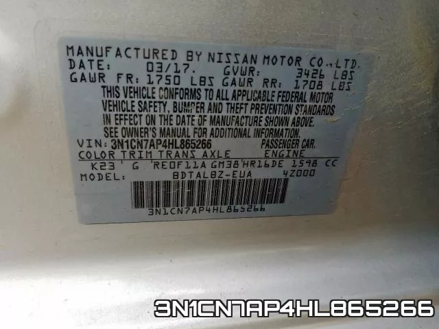 3N1CN7AP4HL865266