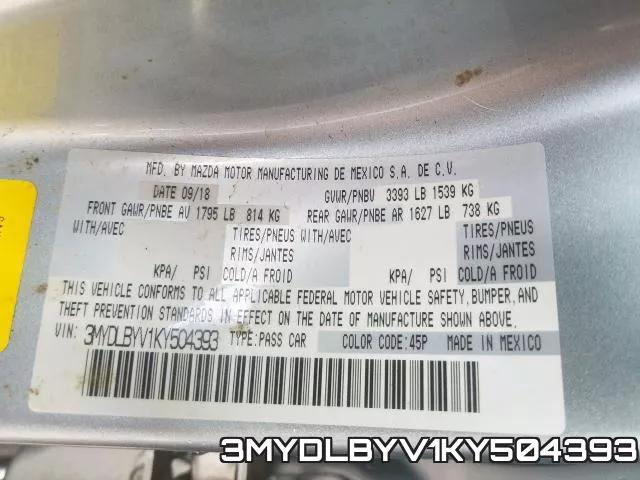 3MYDLBYV1KY504393