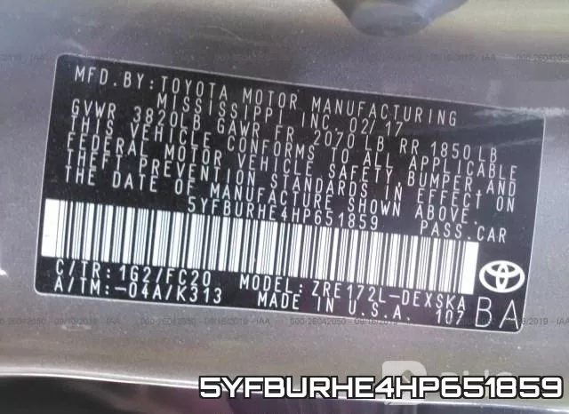 5YFBURHE4HP651859