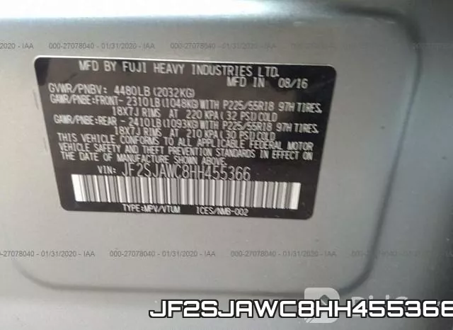 JF2SJAWC8HH455366