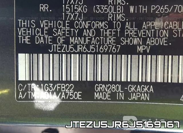 JTEZU5JR6J5169767
