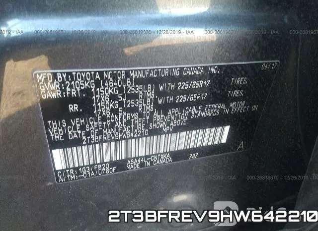 2T3BFREV9HW642210