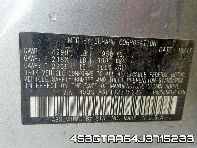 4S3GTAA64J3715233