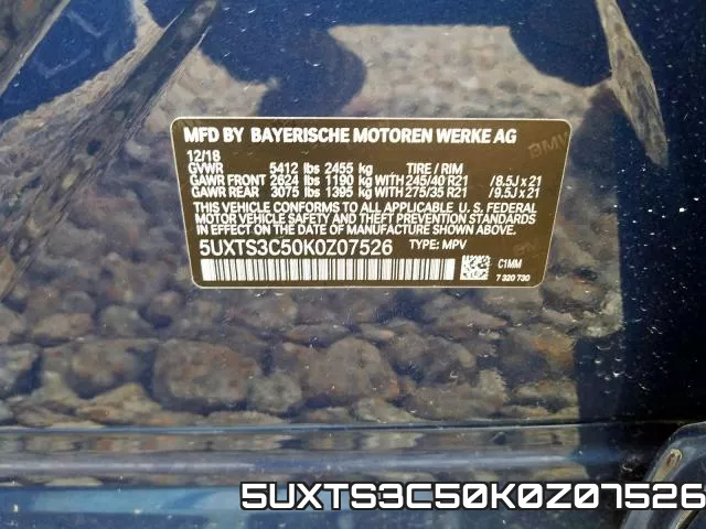 5UXTS3C50K0Z07526