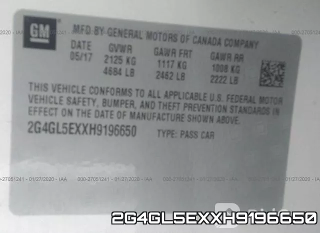 2G4GL5EXXH9196650