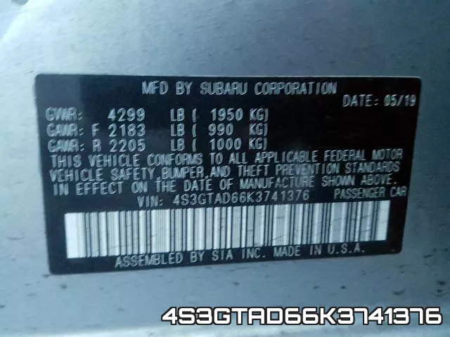 4S3GTAD66K3741376