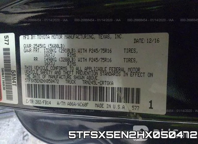 5TFSX5EN2HX050472