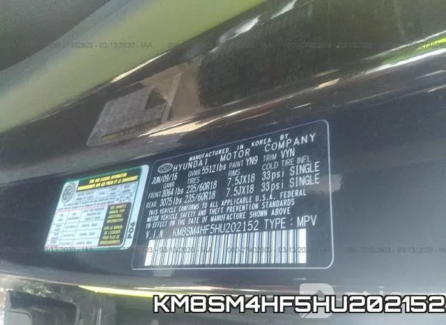 KM8SM4HF5HU202152