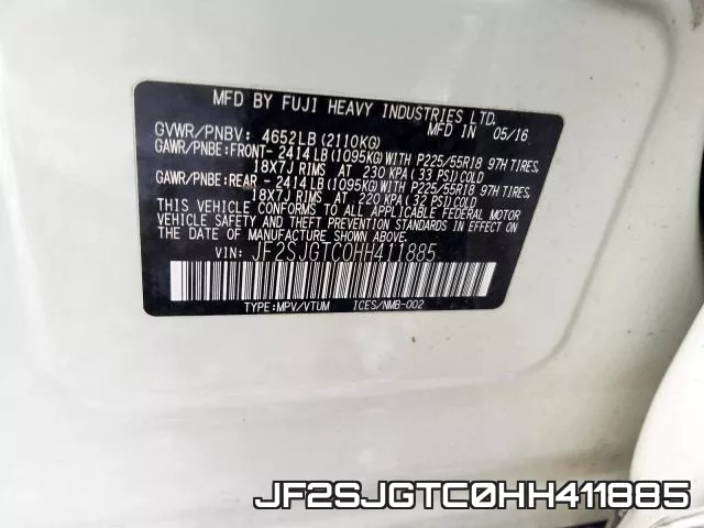 JF2SJGTC0HH411885
