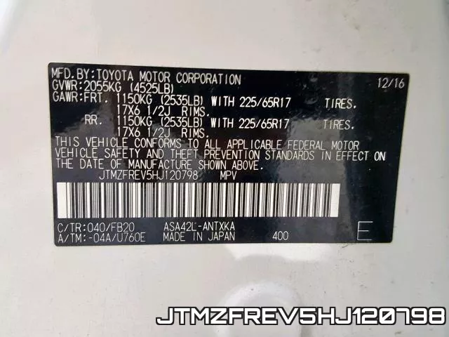 JTMZFREV5HJ120798
