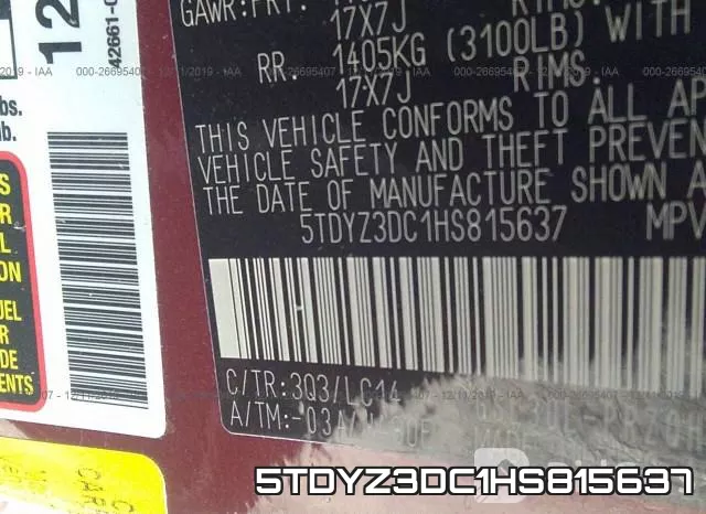5TDYZ3DC1HS815637