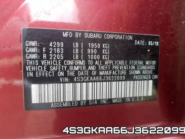 4S3GKAA66J3622099