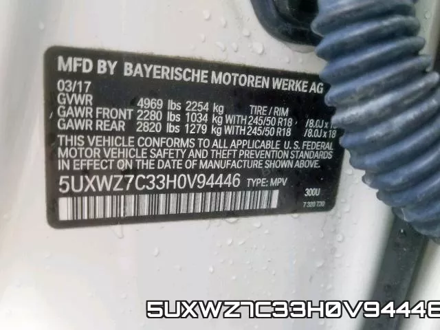 5UXWZ7C33H0V94446