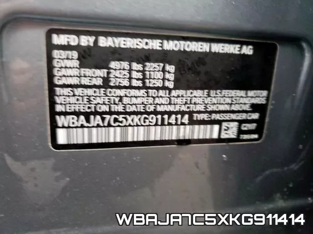 WBAJA7C5XKG911414