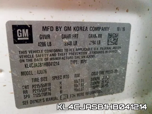 KL4CJASB1HB041214
