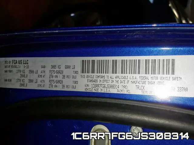 1C6RR7FG6JS308314