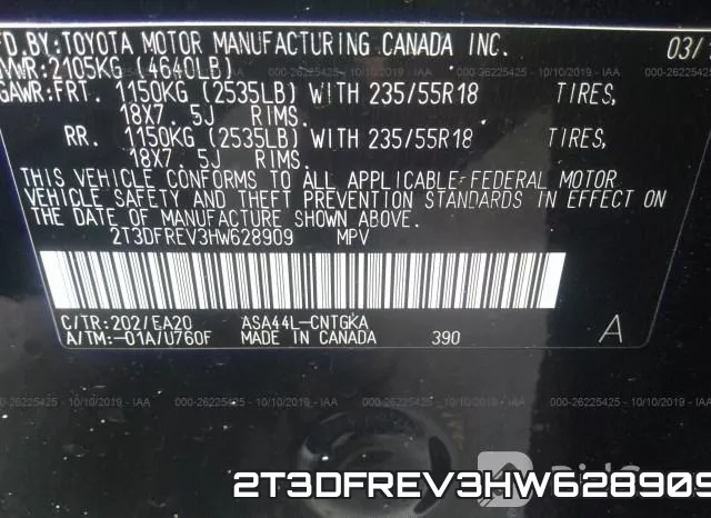 2T3DFREV3HW628909