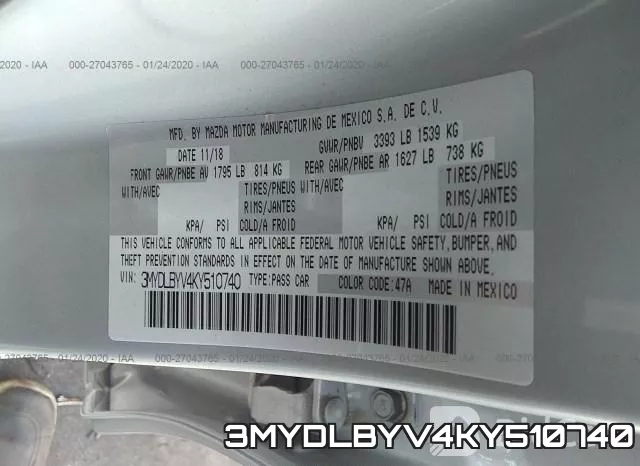 3MYDLBYV4KY510740
