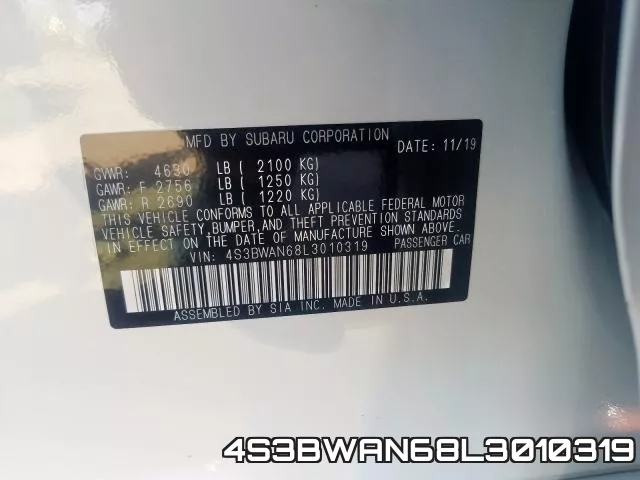 4S3BWAN68L3010319