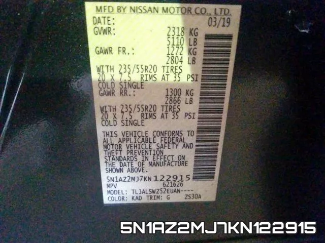 5N1AZ2MJ7KN122915