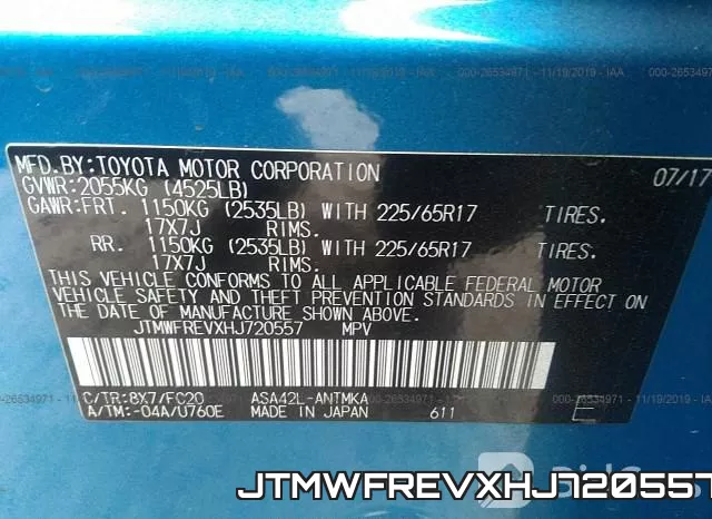 JTMWFREVXHJ720557