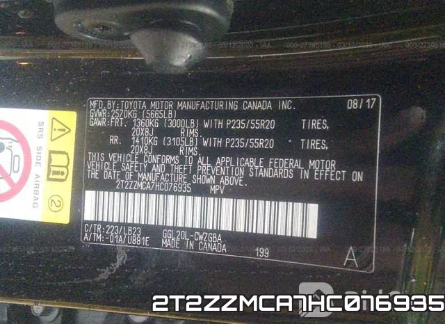 2T2ZZMCA7HC076935