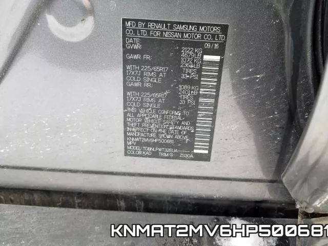 KNMAT2MV6HP500681
