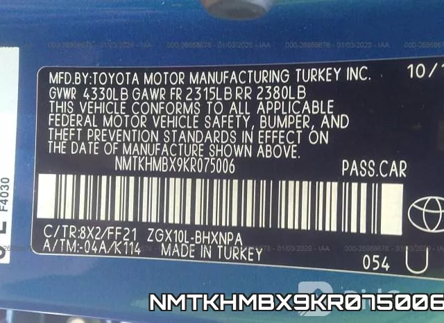 NMTKHMBX9KR075006