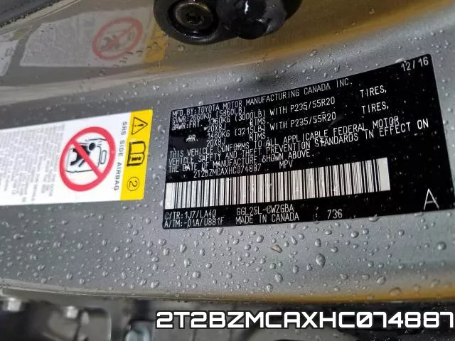2T2BZMCAXHC074887