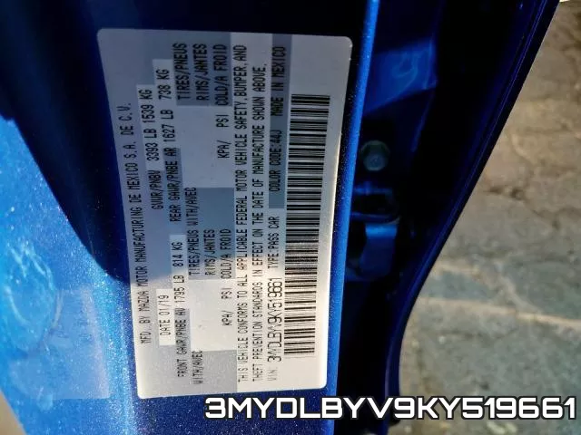 3MYDLBYV9KY519661