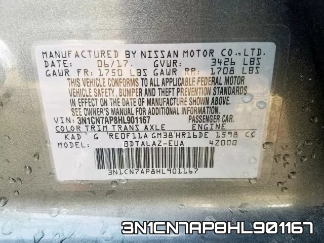 3N1CN7AP8HL901167