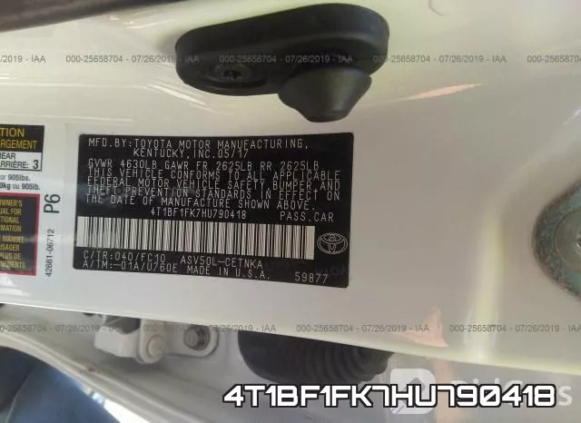 4T1BF1FK7HU790418
