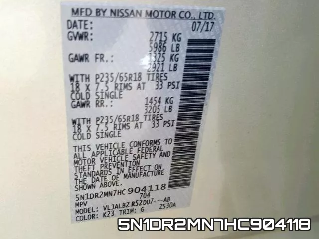 5N1DR2MN7HC904118