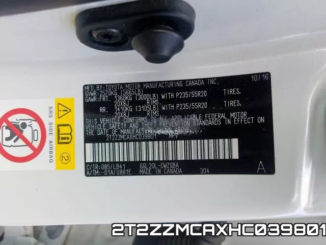 2T2ZZMCAXHC039801