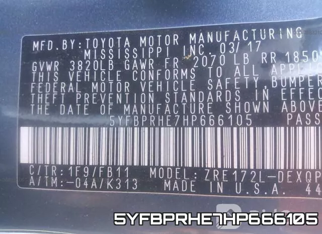 5YFBPRHE7HP666105