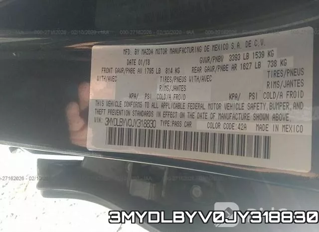 3MYDLBYV0JY318830