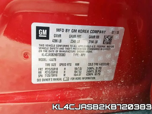 KL4CJASB2KB720383