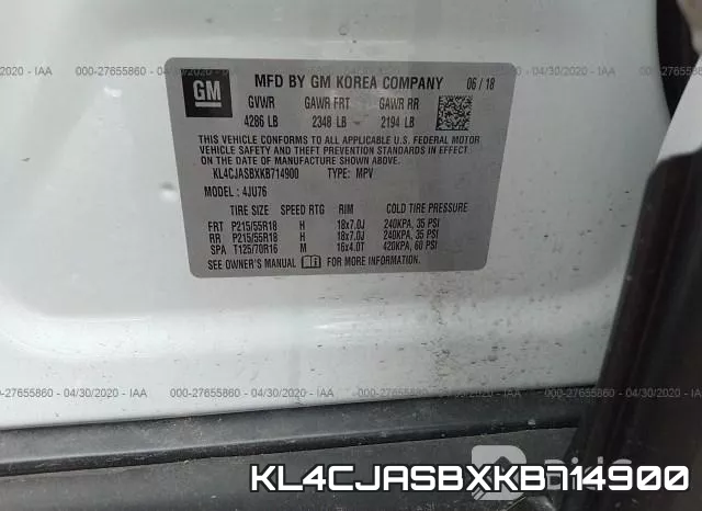 KL4CJASBXKB714900