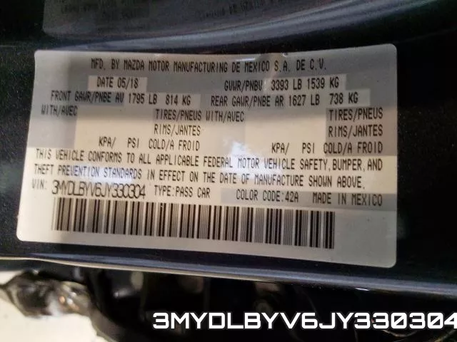 3MYDLBYV6JY330304