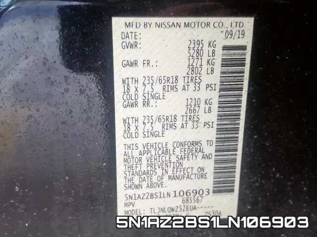 5N1AZ2BS1LN106903
