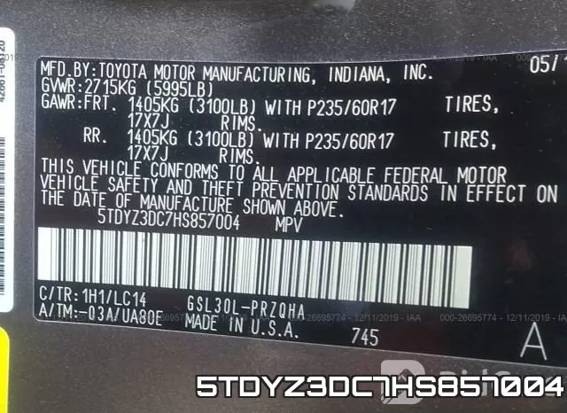 5TDYZ3DC7HS857004