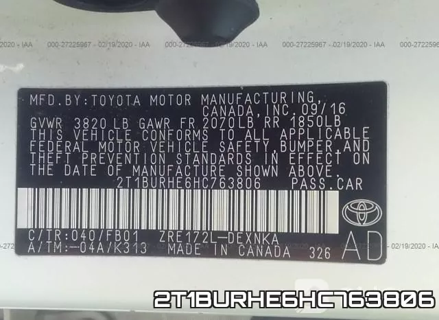 2T1BURHE6HC763806