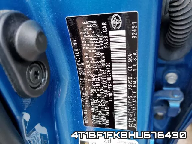4T1BF1FK8HU676430