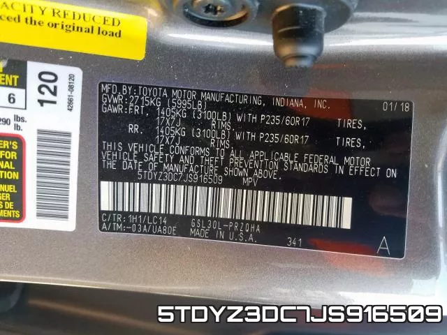 5TDYZ3DC7JS916509