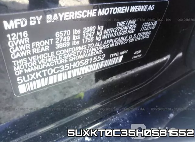 5UXKT0C35H0S81552