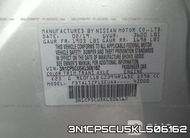 3N1CP5CU5KL506162
