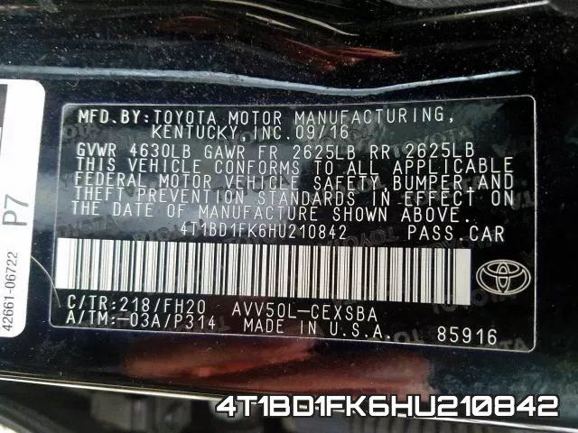 4T1BD1FK6HU210842