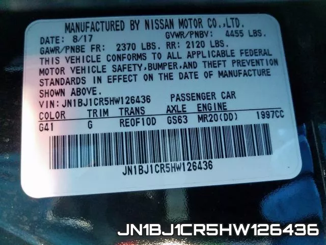 JN1BJ1CR5HW126436
