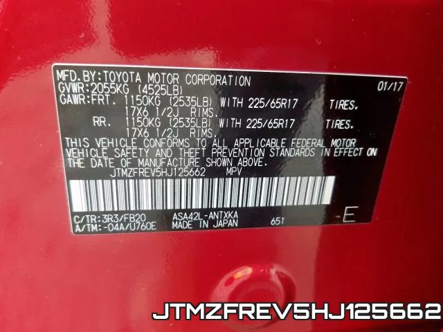 JTMZFREV5HJ125662
