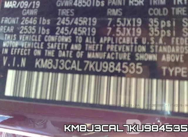 KM8J3CAL7KU984535